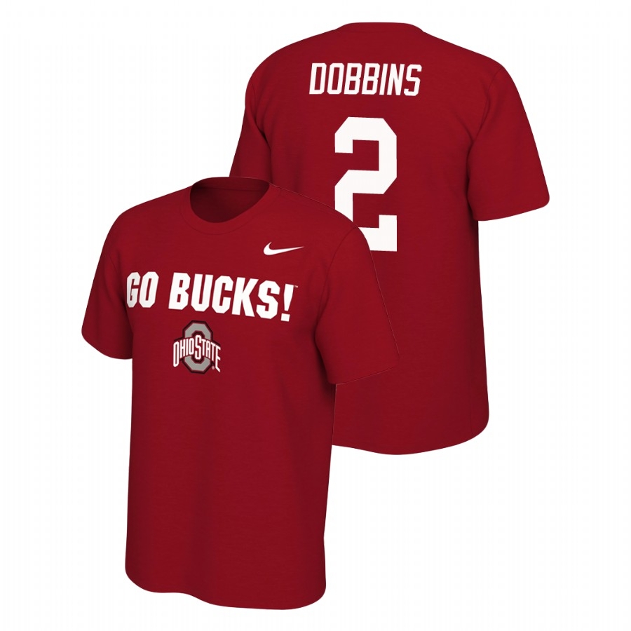 Ohio State Buckeyes Men's NCAA J.K. Dobbins #2 Scarlet Nike Mantra College Football T-Shirt CAS0349QT